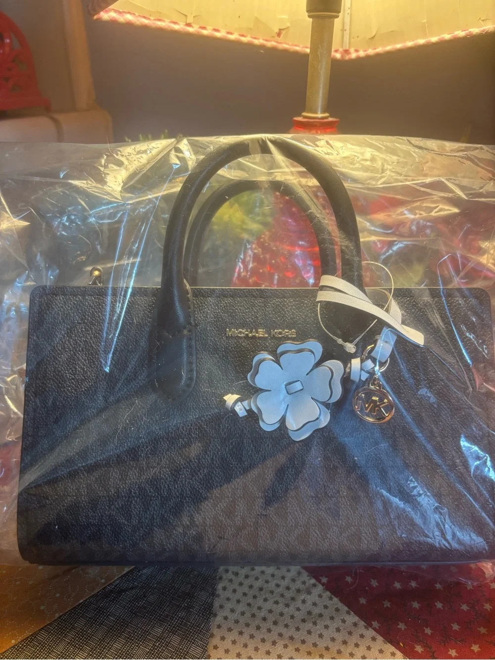 Michael Kors Black Scarlett XS EW TZ Crossbody w/Charm
